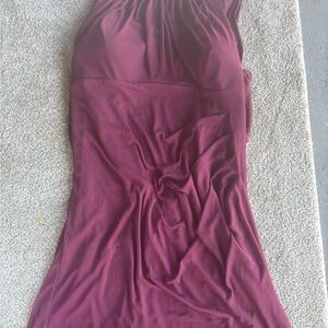 David's Bridal Wine Red Sleeveless Maxi Dress